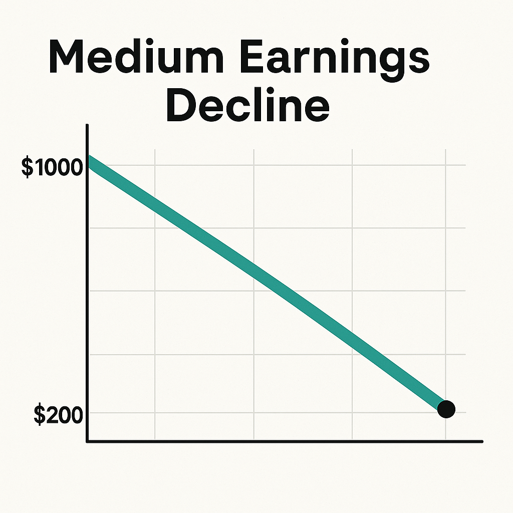 What Losing 80% of My Medium Income Taught Me