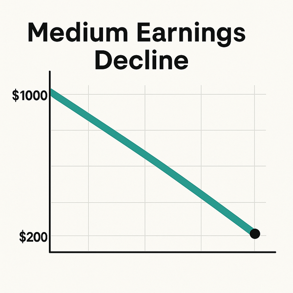 What Losing 80% of My Medium Income Taught Me